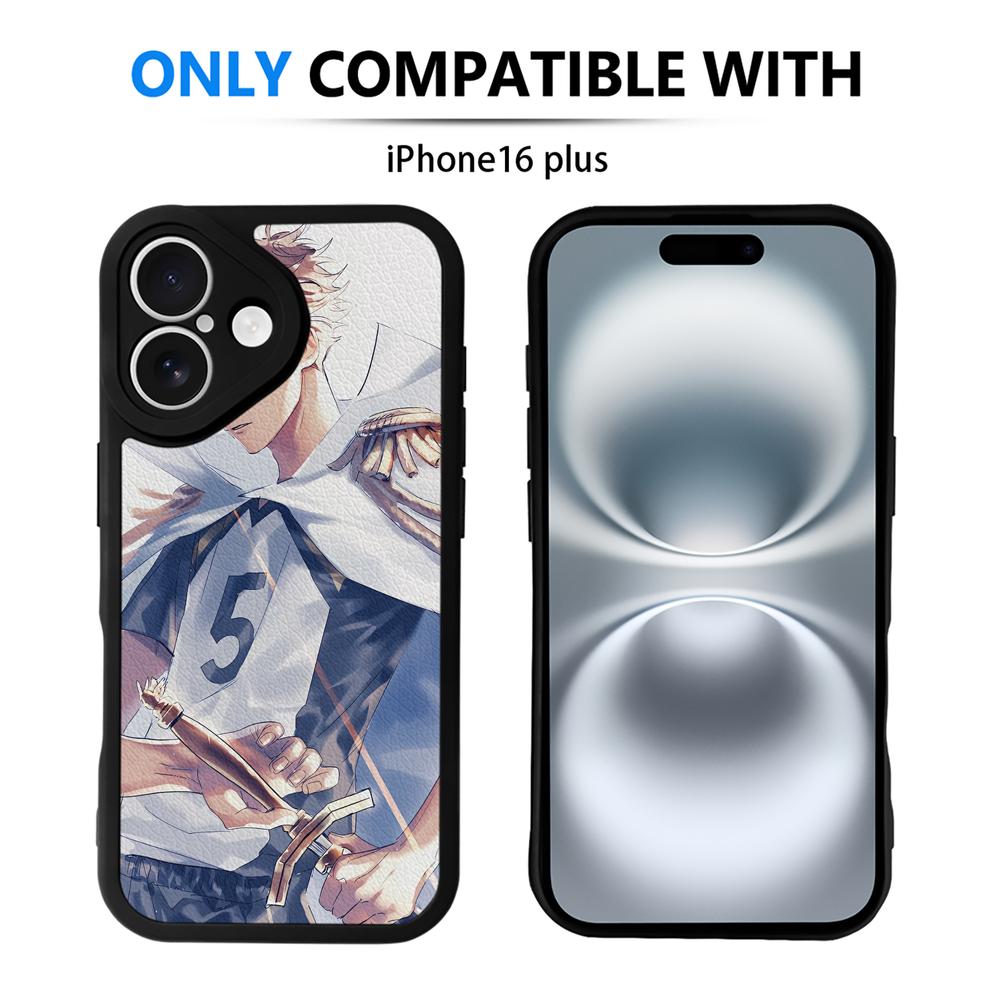 （画像用） ハイキュー!! Haikyu!! 【iPhone 16シリーズ対応】シリコンスマホケース（レザー調） 材質：シリコン